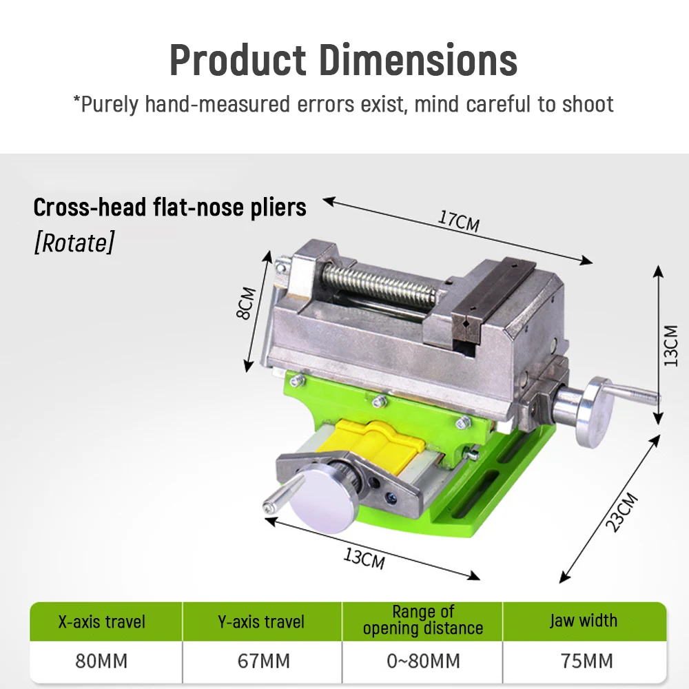TUNGFULL 90 Degree Rotatable Cross Slide Vise Precision Compound Worktable Bench Vice For Drill Milling Machine Machining