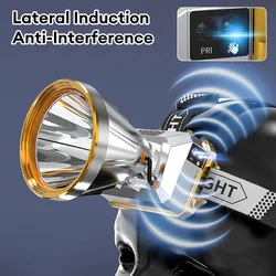 D2 Powerful LED Headlamp Head Light Rechargeable Headlight Outdoor Fishing Camping Hiking Led Flashlights Long-distance Lighting