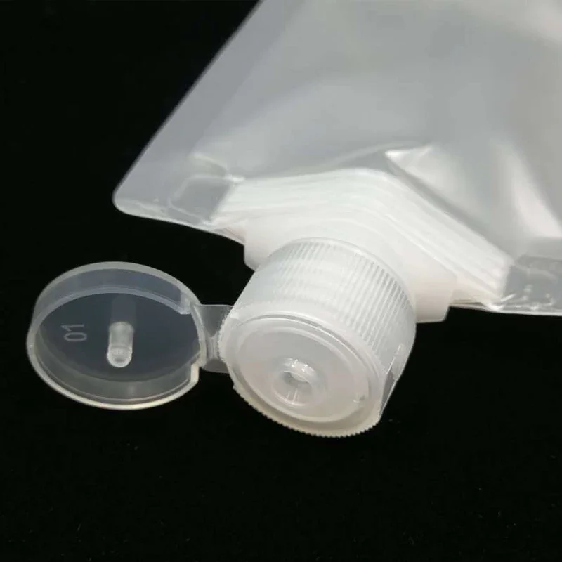 10pcs 30/50/100ml Lotion Fluid Packaging Bag Suction Bag Reusable Squeeze Stand Up Spout Pouch Empty Squeeze Pouch Travel Bottle