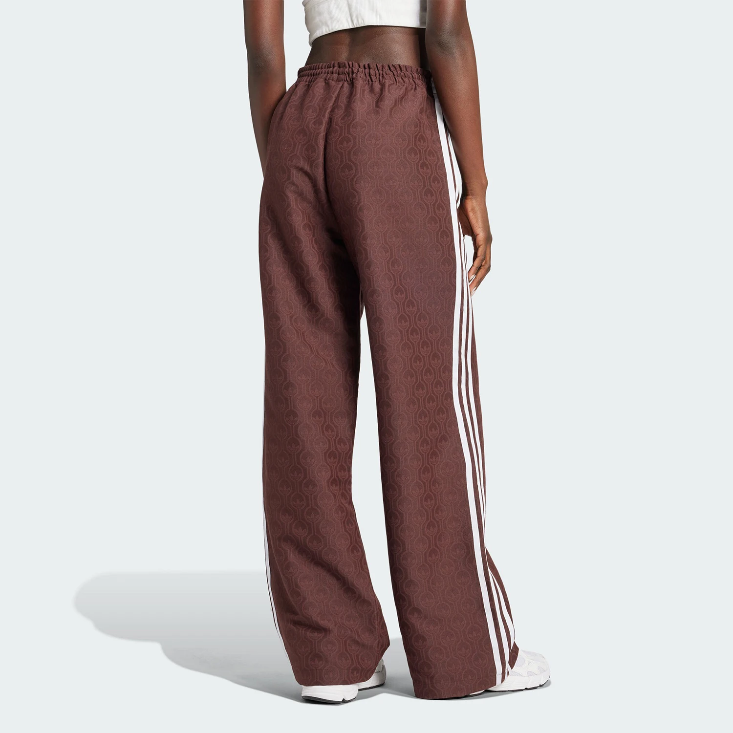 Adidas genuine clover women's retro jacquard loose sports pants JN8304