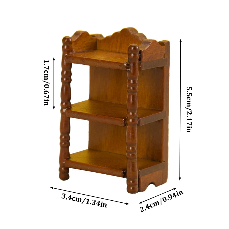 Support de chevet l'inventaire pour maison de courses, rangement de table de chevet, meubles de chambre à coucher, décor de modèle de jouet, accessoires de maison de beurre, T1, 1:12