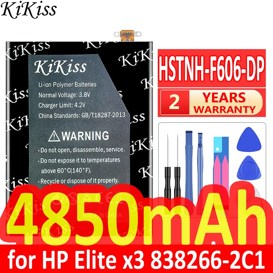 

Мощный аккумулятор KiKiss емкостью 4850 мАч HSTNH-F606-DP для HP Elite x3 838266 -2C1 HSTNH-F606 HHF606 Фаблет