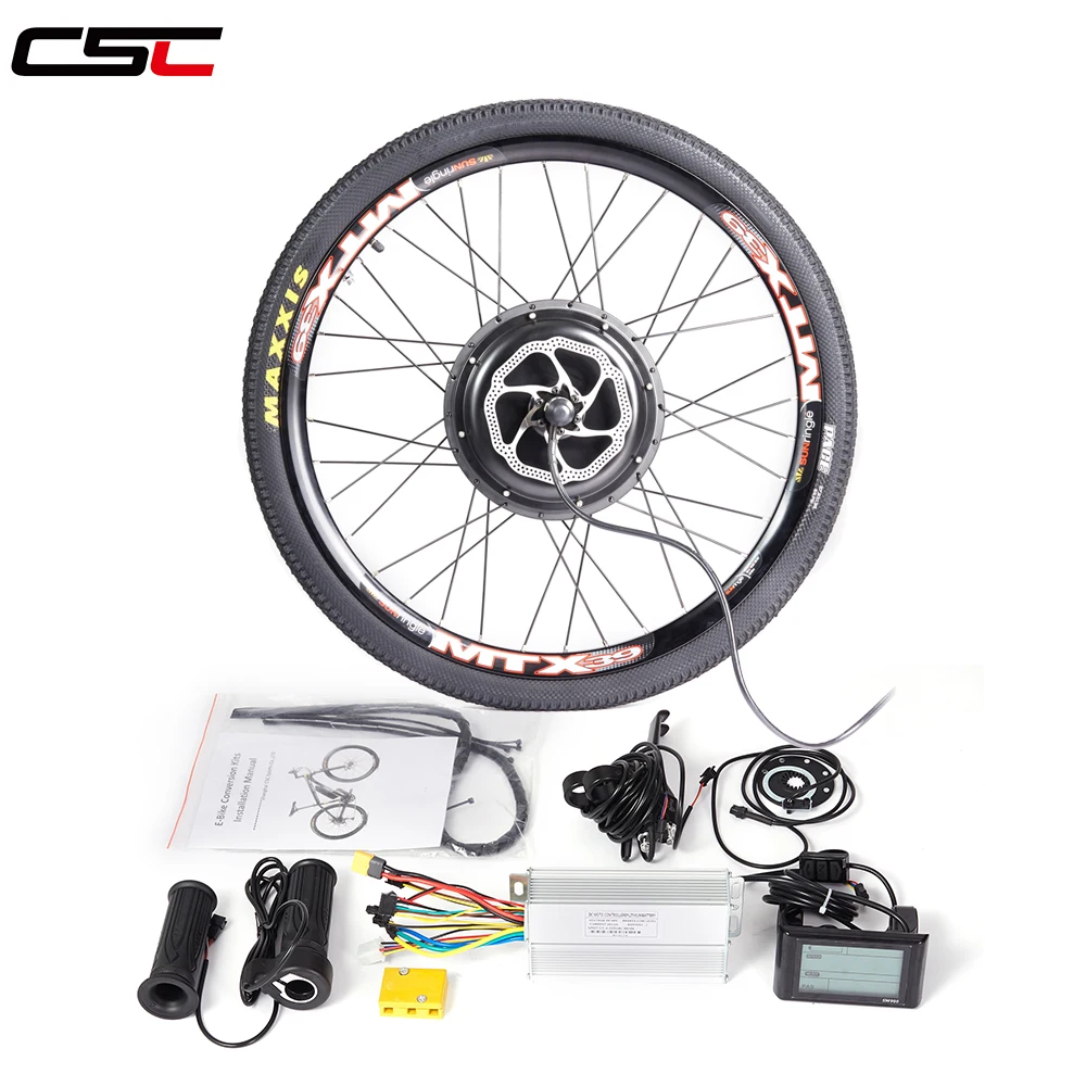 EU MTX33 MTX39 SUNRINGLE 48V 1500W Electric Bicycle Conversion Kit Rear Brushless Hub Motor Wheel Disc Brake Flywheel Tyre Tire