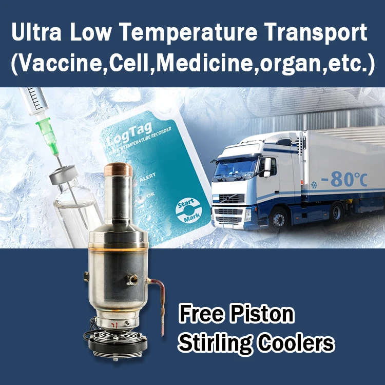 cooler freezercompressor  Free piston Stirling cooler ultra low Temperature