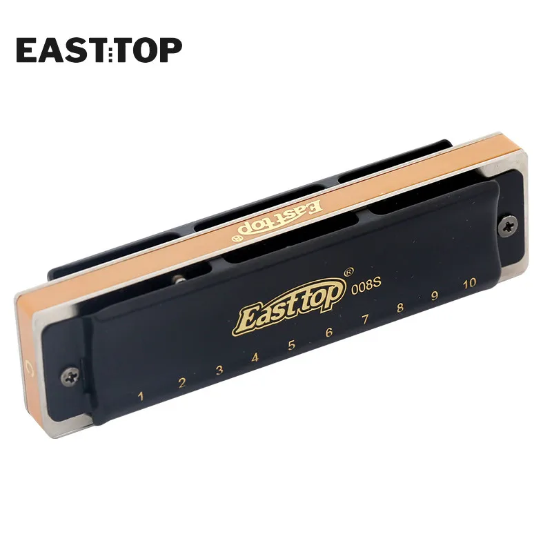 New 10 Holes  Harmonica T008S Blues Harp Richter Harmonica With 12 Keys Good Quality Harmonica For Adults Kids Players