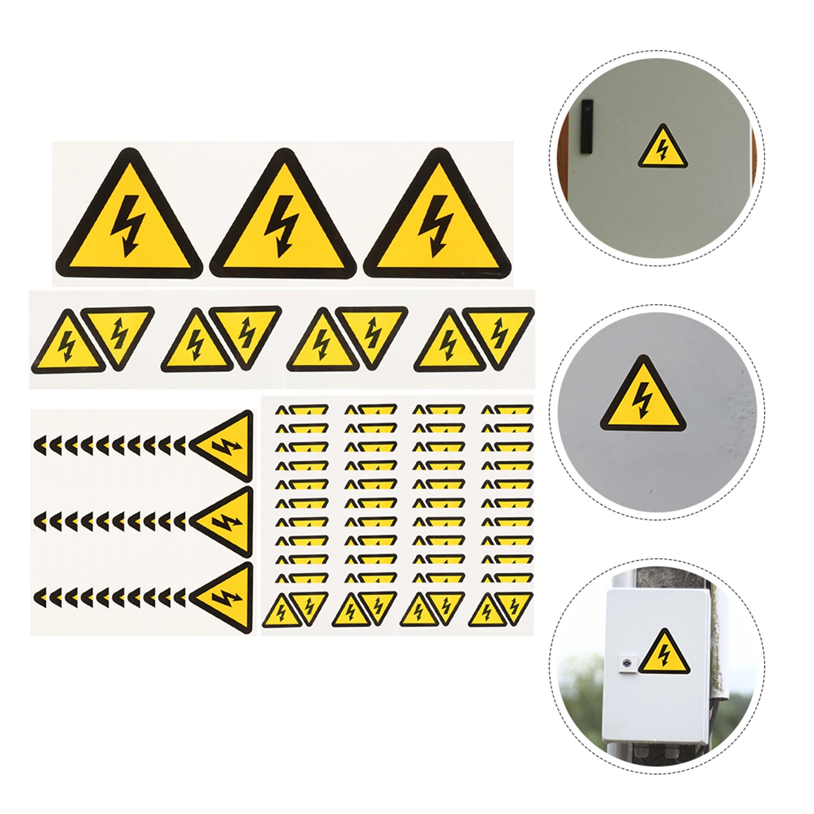 24Pcs Electric Panel Labels Stickers Waterproof Warning Decals for High Voltage Safety Caution Hazard Signs Usage