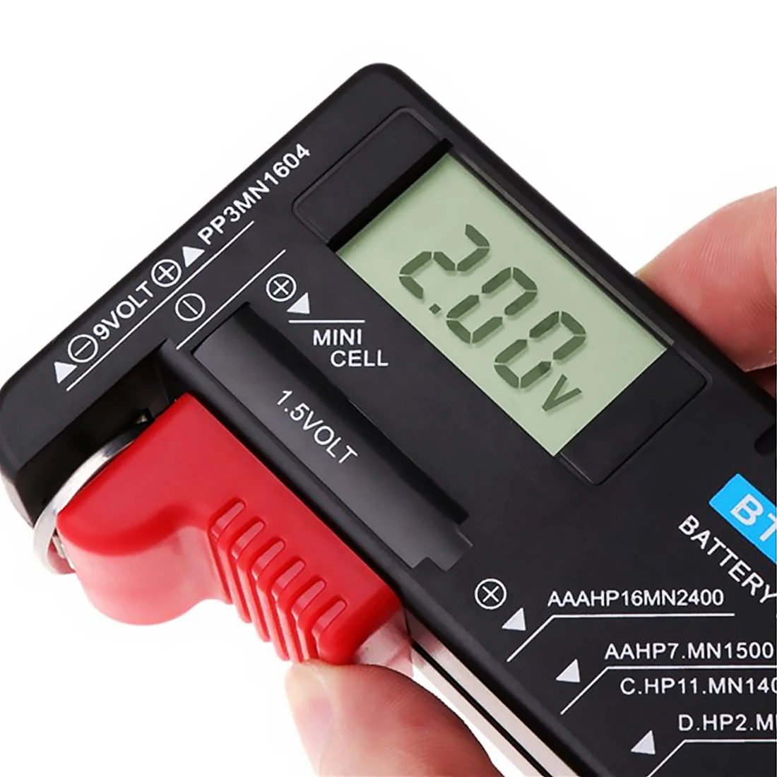 BT-168 PRO 168D AA/AAA/C/D/9V/1.5V batteries Button Cell Universal Battery Tester Battery Capacity Testing Tool