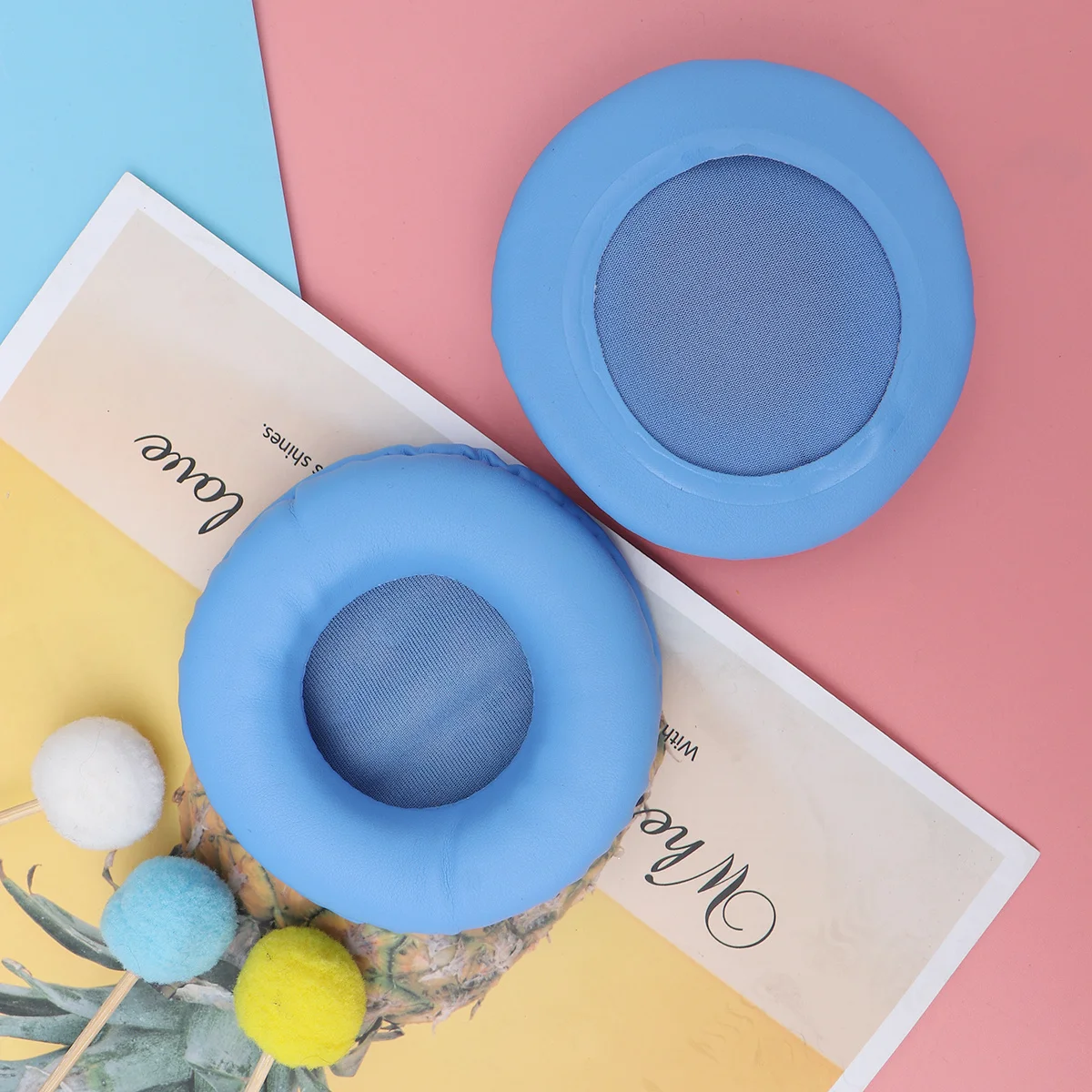 

1Pair Ear Cushion for 1.0 2.0 Headphones Comfortable Artificial Stereo Music Enjoyment Sky