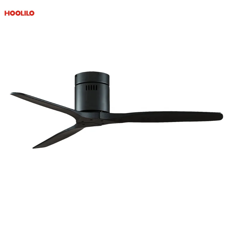 52Inch Brushed Luxury 3 Wooden Blade DC 85V - 260V Motor Decorative Ceiling Fan Ventilator Light Remote Control