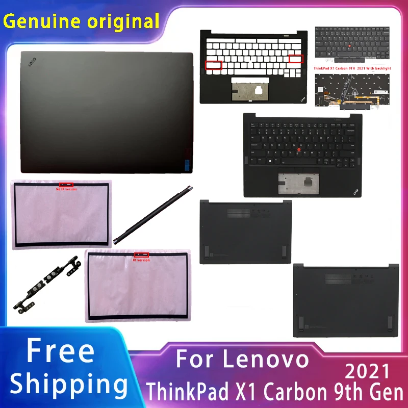 

New For Lenovo ThinkPad X1 Carbon 9th Gen 2021;Replacemen Laptop Accessories Lcd Back Cover/Palmrest/Bottom/Keyboard With LOGO