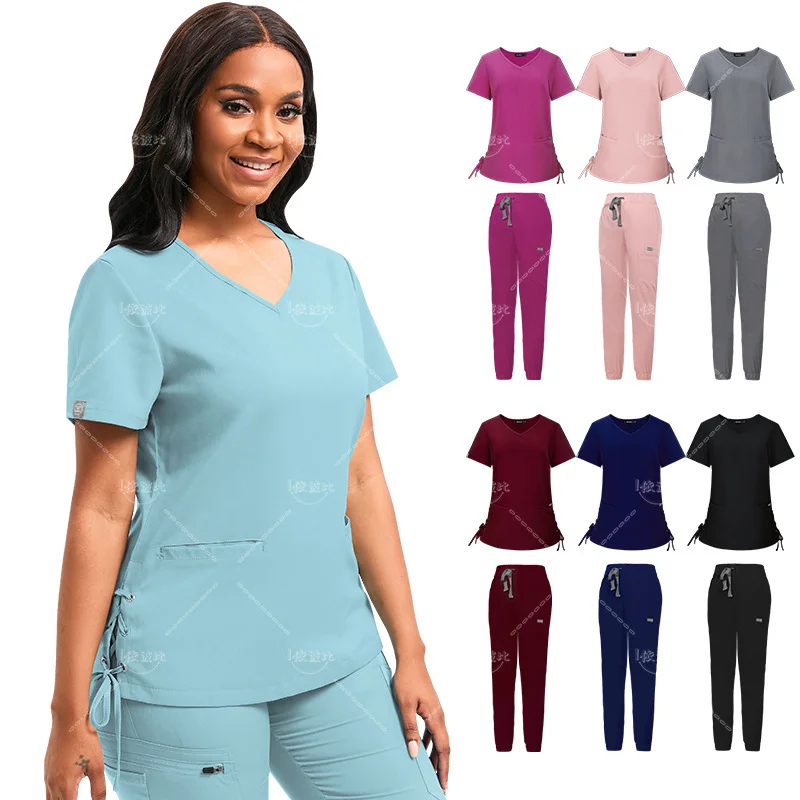 

Large size Operating room Medical uniforms Scrub sets nurse workwear Doctor Surgical gown beauty salon clinic pharmacy overalls