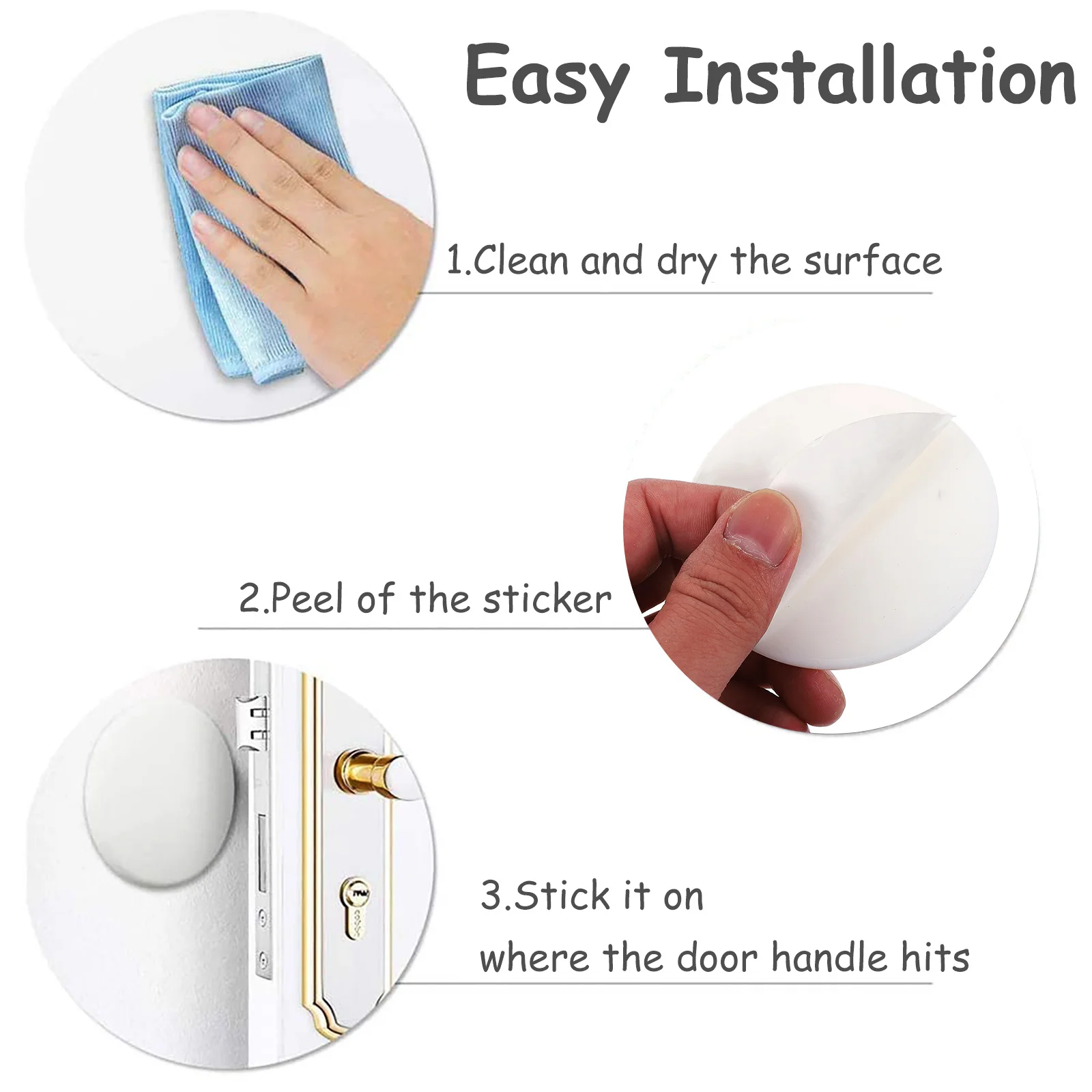 

10Pcs Silicone Door Stopper Adhesive Wall Protector Sound Dampening Door Pads Self Adhesive Cabinet Cushion Bumper Protectors