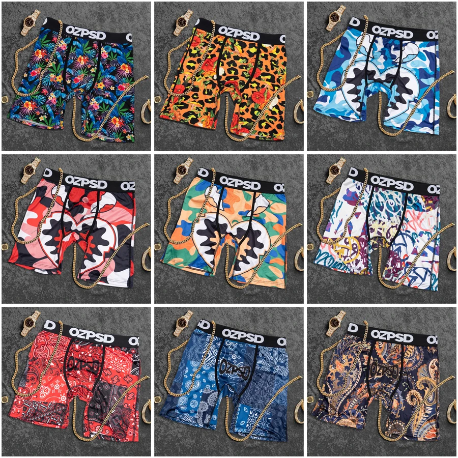 

OZPSD 1 шт. мужское нижнее белье боксеры дышащие сетчатые мужские трусы с промежностью сексуальные мужские боксеры с принтом плавки мужские трусы-боксеры
