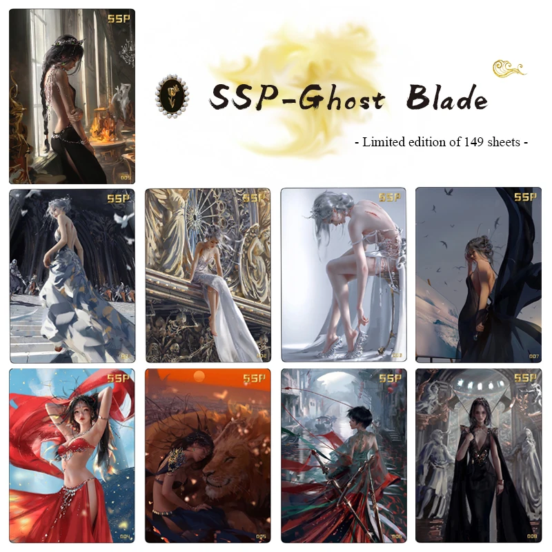 

Goddess Story Anime Characters Ghost Blade Ssp Card Set Bronzing Process Children's Toys Collection Card Christmas Birthday Gift