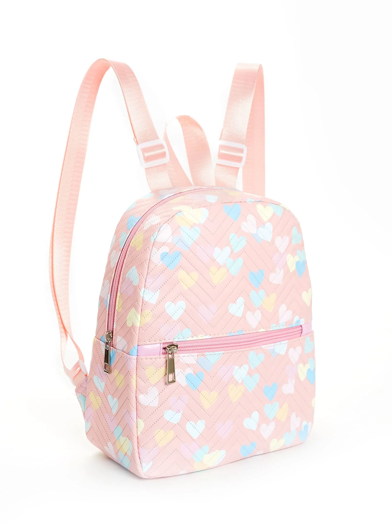 1pc Cute Love Printed Backpack, Suitable For Girls, Primary School Students, Travel, Vacation, Holiday Gifts