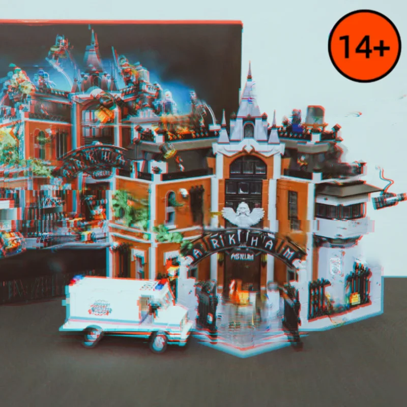 

Новинка 2026 года, набор строительных блоков Hero Series Arkham Asylum MOC-76300, модель кирпича, архитектурная игрушка, подарки на Рождество и день рождения