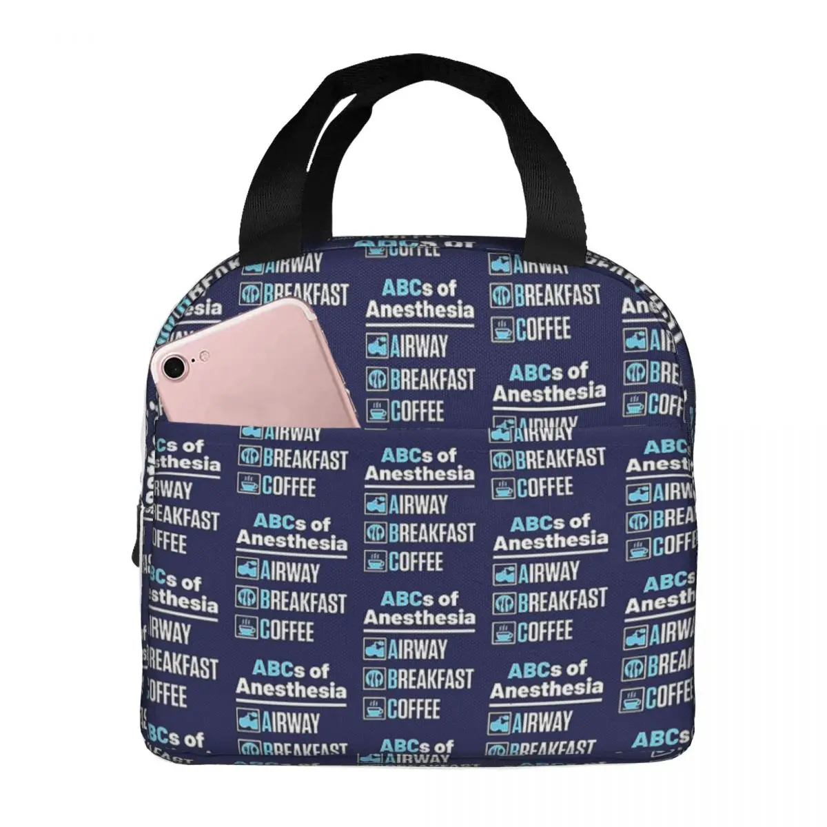 Anesthesiologist Anesthesiology Doctor Nurse Lunch Bags Insulated Bento Box Lunch Tote Resuable Picnic Bags Cooler Thermal Bag