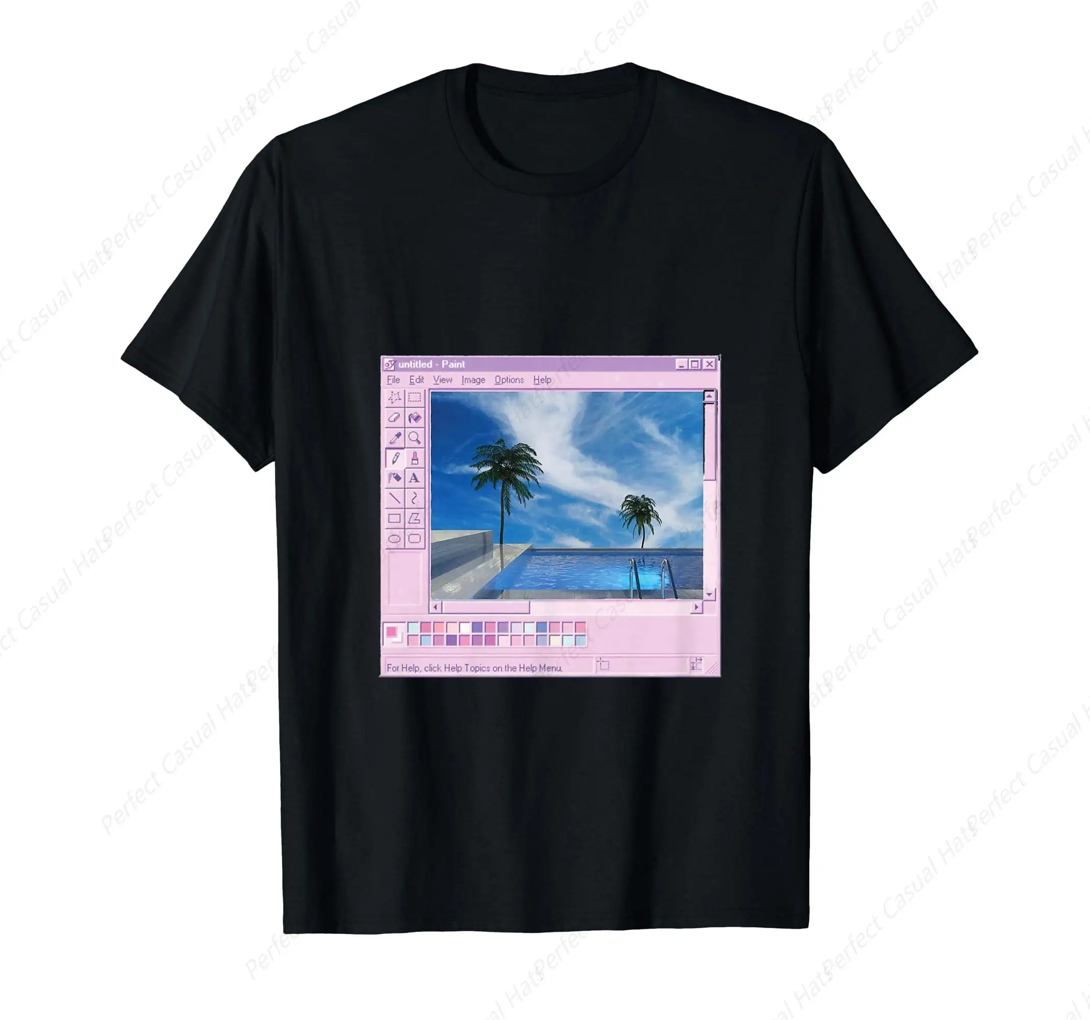 Frutiger Aero Web 2.0  Digital Art Retro Vibe T-Shirt Men Woman Cotton Tops  Design Special Street Classic Tee Shirt