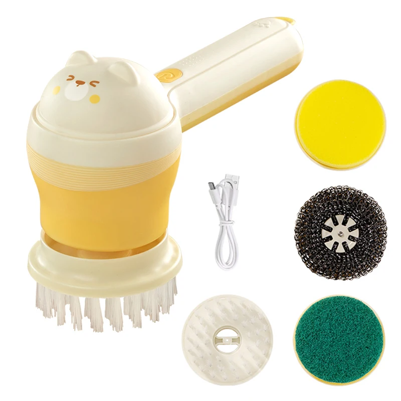 

Jesun портативный электрический вращающийся скруббер, беспроводная щетка для чистки, многофункциональная электрическая щетка для чистки, вращение для кухни, ванной комнаты