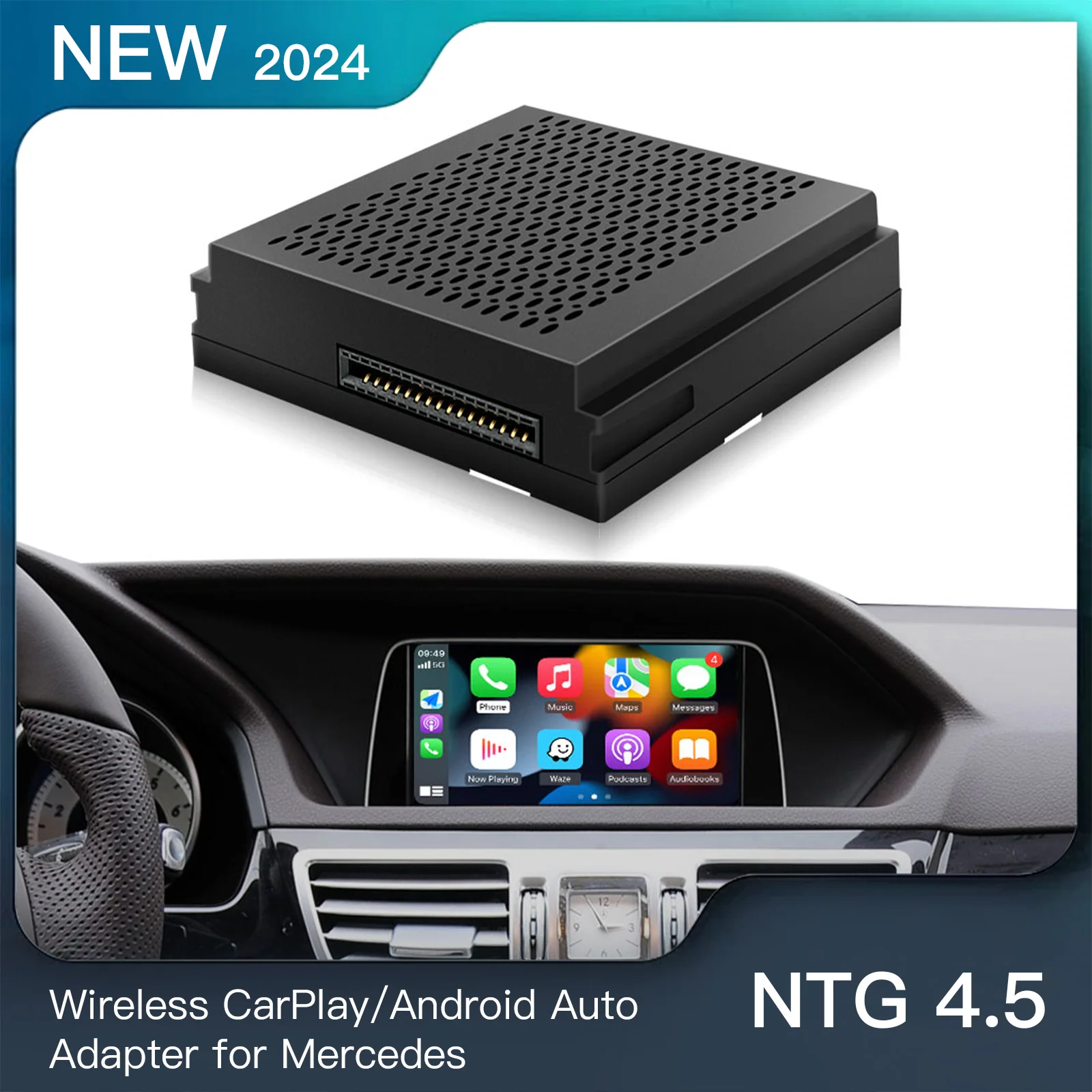 CARABC Wireless CarPlay dla Mercedes Benz Android lusterko samochodowe Link funkcja modele A, B, C, E, CLA, GLA, GLK, ML, NTG4.5