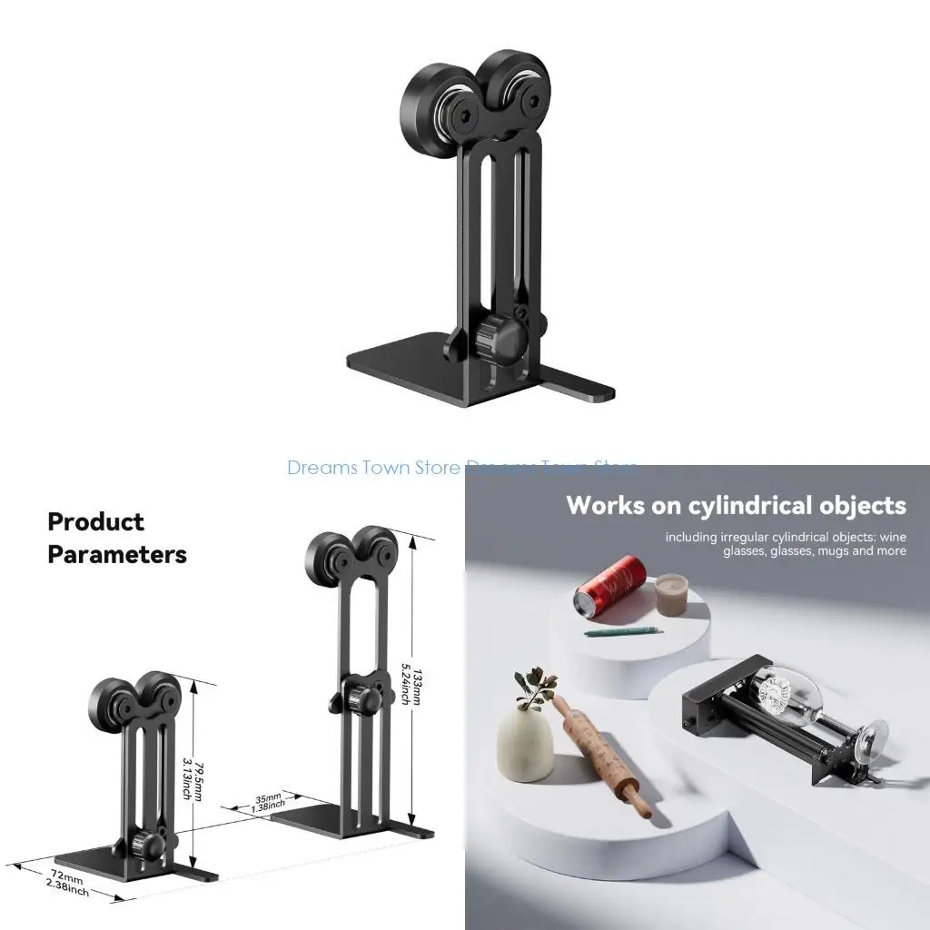 

HX6A Rotary Roller Upgraded For LONGER Engraver Cutting Machine Engraving Cutting Cylindrical Object Roller Bracket