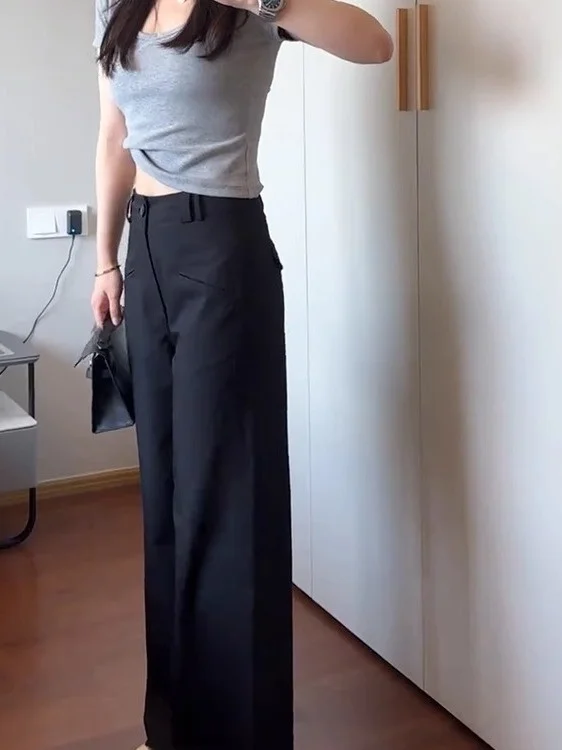 กางเกงลำลองผู้หญิง ไซส์ใหญ่ รุ่นใหม่ สำหรับสาวอวบ ช่วยพรางหุ่น กระชับสะโพก เอวสูง ผ้าพลิ้ว ทรงสวย ช่วยพรางสัดส่วน กางเกงขายาวทรงกระบอก