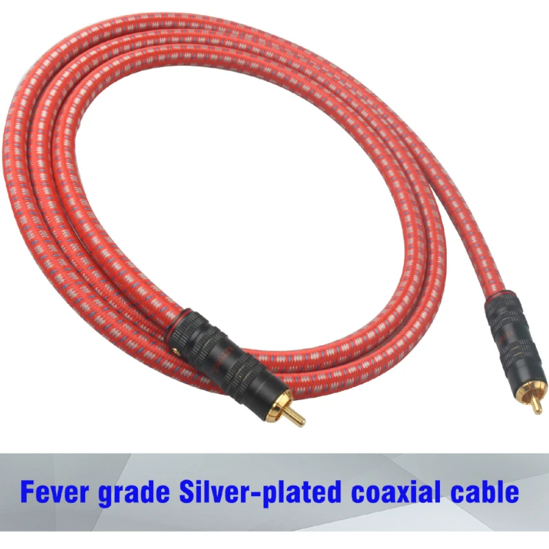 LITON High Quality Silver Plated Digital Coaxial Audio Cable HIFI Audio digital RCA CABLE