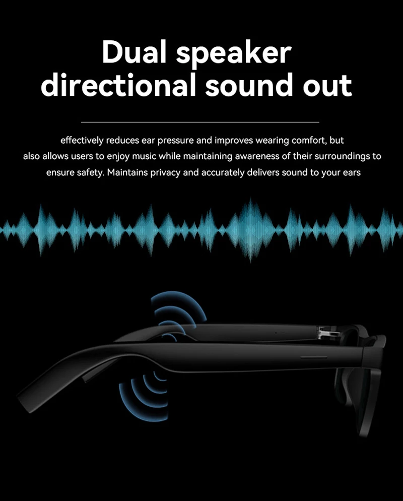 نظارات OPPO الجديدة الذكية اللاسلكية التي تستمع إلى الموسيقى والرد على الهاتف للرجال والنساء، نظارات عصرية مضادة للضوء الأزرق