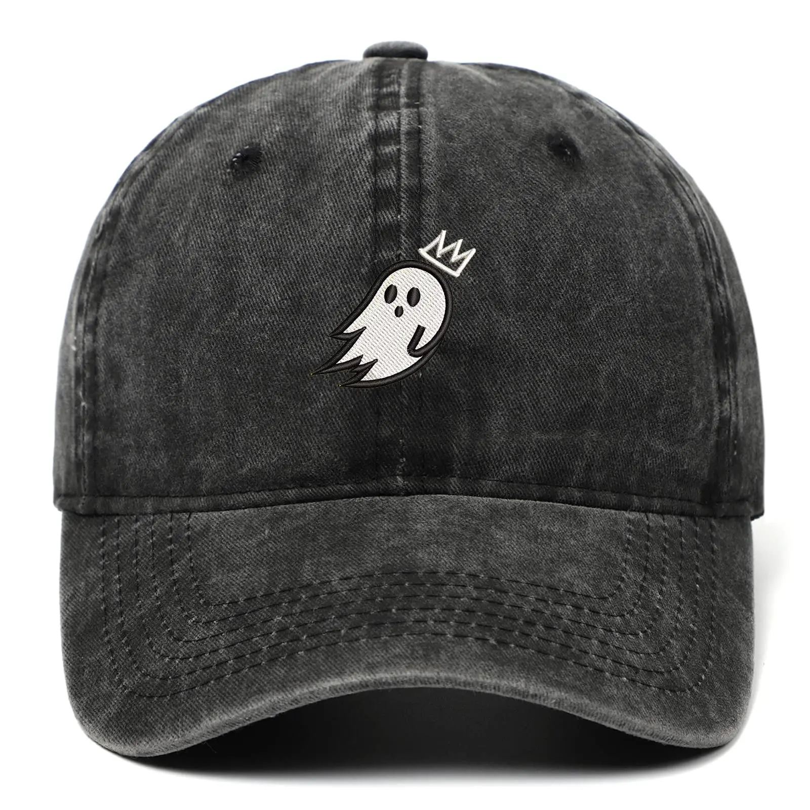 Cute Ghost Baseball Caps for Halloween Men Women Adjustable Athletic Trucker Hat Cotton Snapback Funny Boo Dad cap Unisex Adult