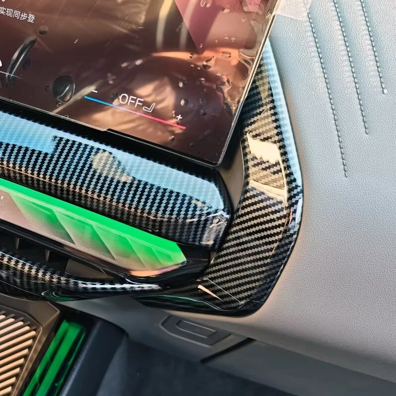 

for BMW X3 G45 2025 2026+ LHD ABS Carbon Fiber Car Central Console Screen Cover Strip Decoration Auto Panel Trim Car Accessories