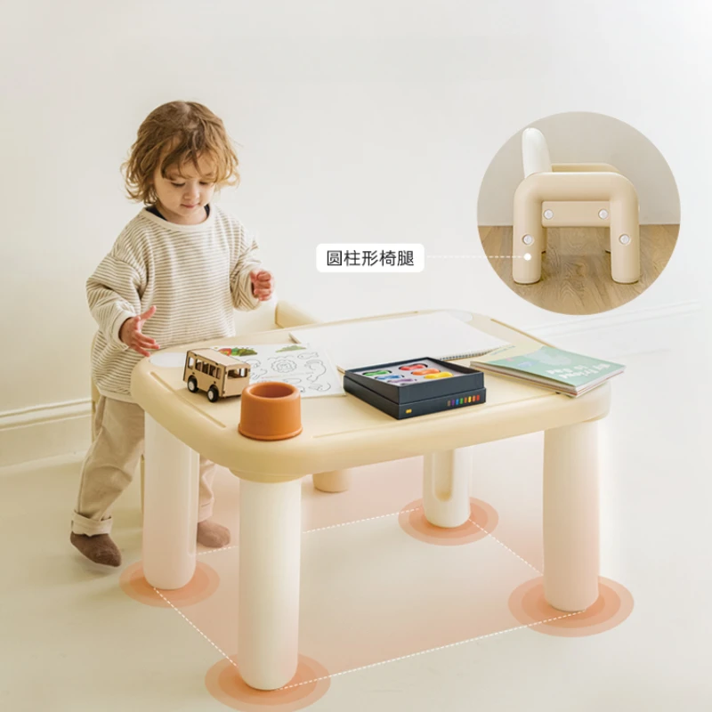 Mesa infantil brinquedos altura ajustável gaveta mesas de estudo crianças escrita quarto mesa de plástico móveis de mesa das crianças do bebê