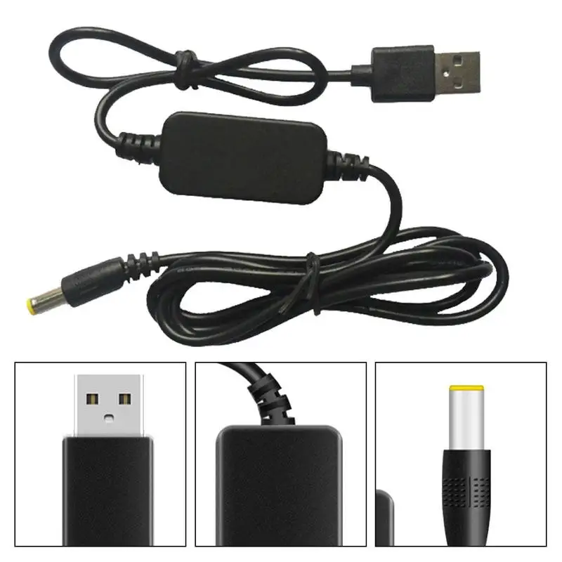 Cable Connector USB Cable Boost Line DC 5V To 12V USB Cable Boost Converter Step Up Cord 2.1x5.5mm Male Connector Converter