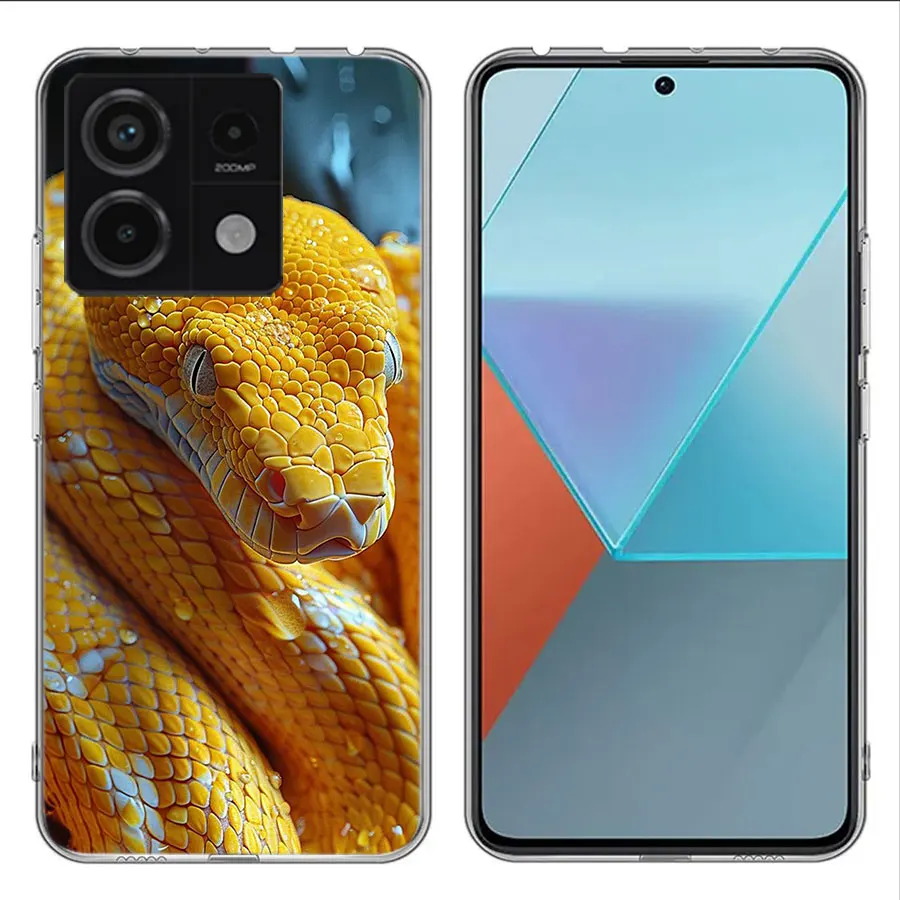 Forest Vipers And Pythons Clear Phone Case For Xiaomi Redmi 12 12C 10 10A 10C 9 9A 9C 9T Note 13 12 Pro + 12S TPU 8 8A 7 7A Patt