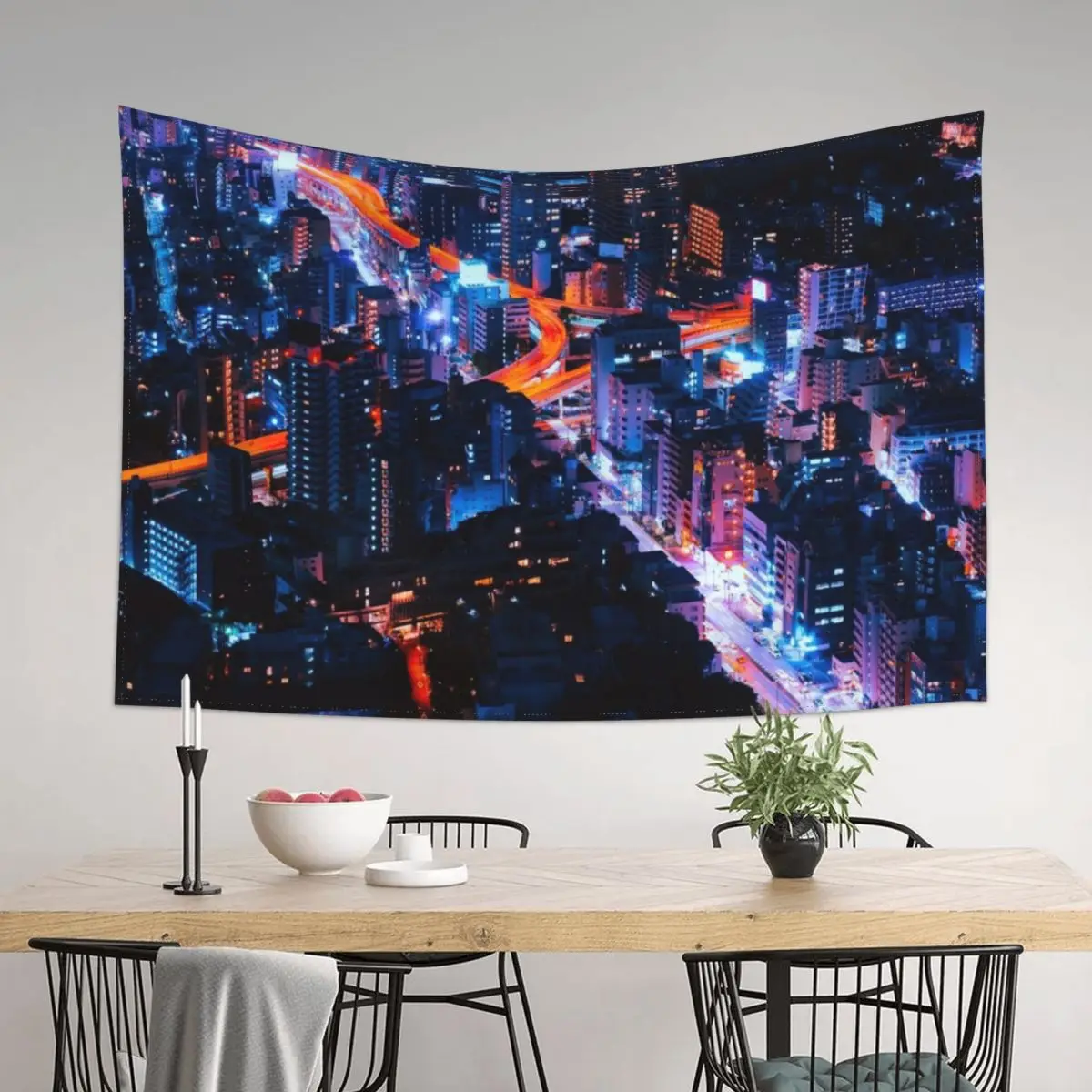

City Lights Tapestry Room Decor Aesthetic Wall Art Things To Decorate The Room Home And Comfort Decor Tapestry