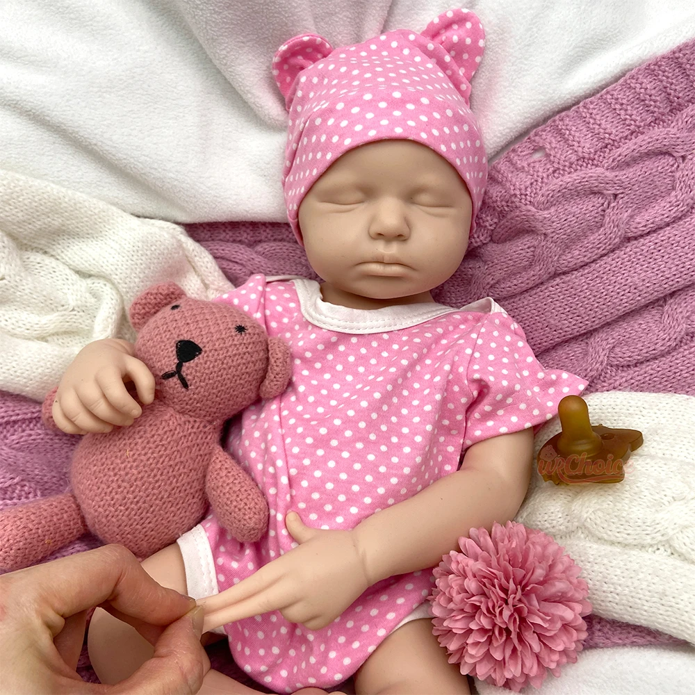 20 Zoll Vollsilikon Reborn Baby Mädchen/Junge Loulou Kann Schnuller Verwenden Blanko Flexible Puppe für Künstler Thanksgiving-Geschenk