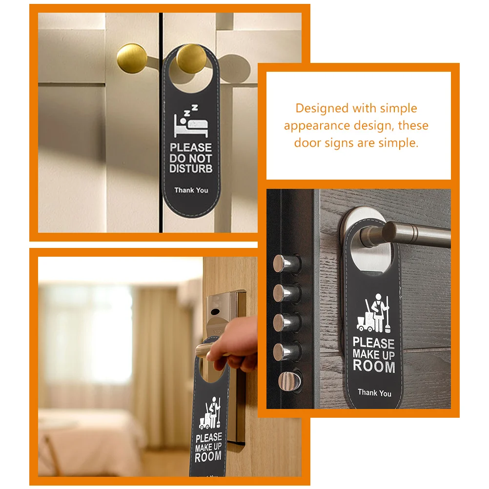 3 Pcs Vacant Occupied Door Sign Hotel Hangers Double Side The Office Sleeping Not Disturb