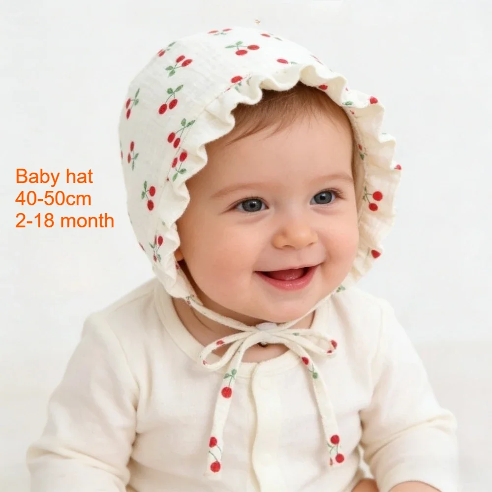 Mütze für Babys, 40–48 cm, 0–18 Monate, Frühling, Sommer, neu, für Neugeborene, dünne Krempe, Mütze für Mädchen, niedlicher Sonnenschutz, pastellfarbene Mützen