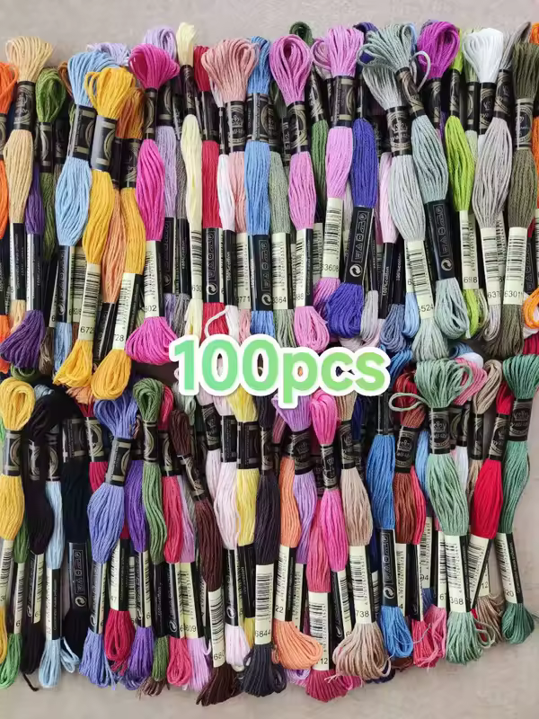 100% Cotton High Quality Cross stitch Floss Embroidery thread  Cross Stitch Embroidery Hand Knitting Sewing Weaving 8m 447 color - Image 25