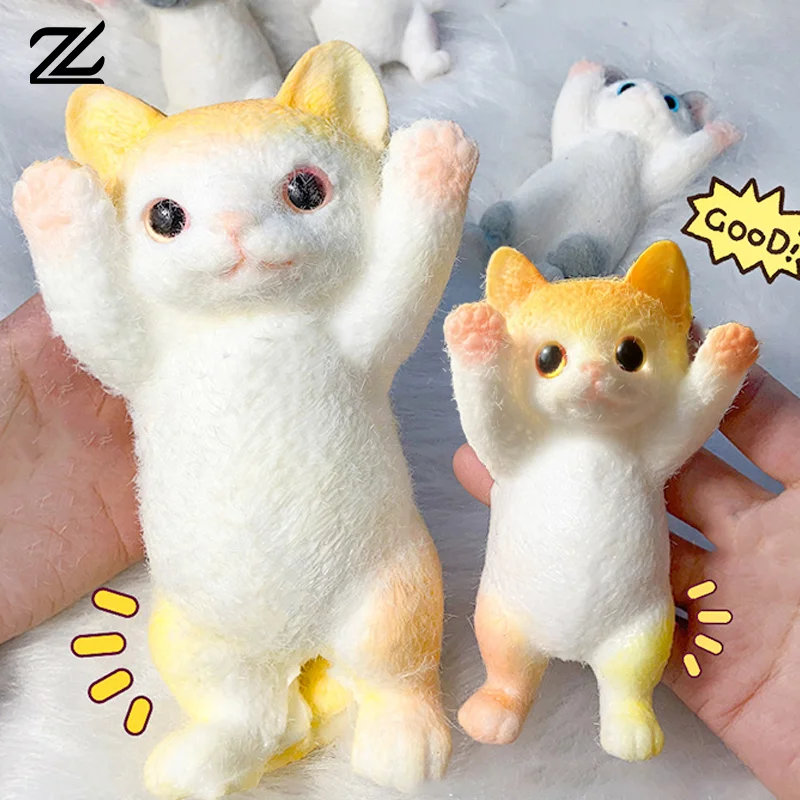 Cute Kitten Squeezing Music, Relaxing Decompression Toys Handmade Three-dimensional Dolls Super Soft And Elastic Squeez Gift