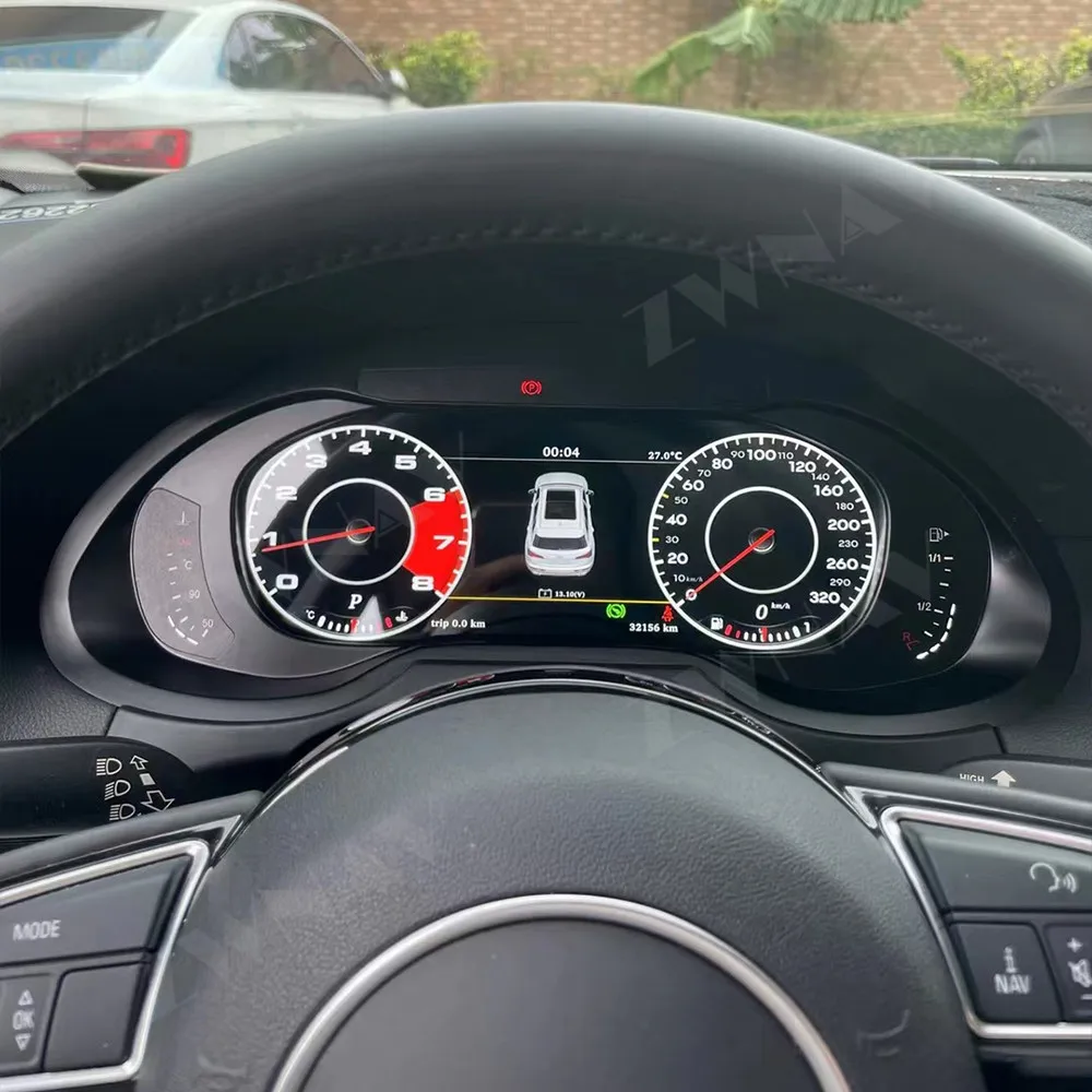 12.3 inch Digital Dashboard Cluster For Audi Q5 A4L 2010-2018 Virtual LCD Instrument Panel Cockpit Speedometer Gauge Plug-play