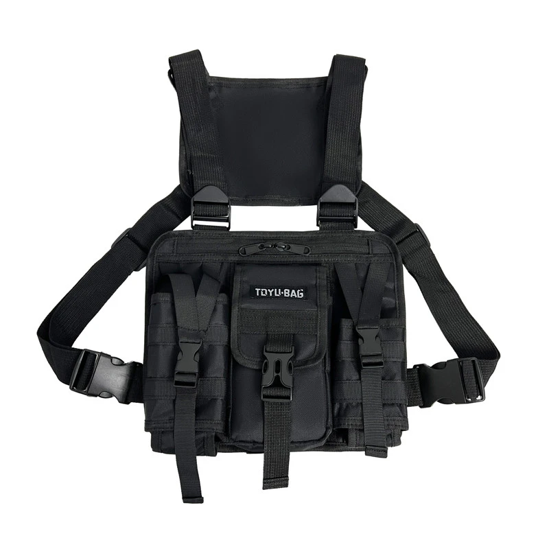 Hip Hop Unisex Chest Bag Functional Tactical Chest Rig Bag trend nylon Waist Pack Vest Streetwear Bag outdoor walkie-talkie pack