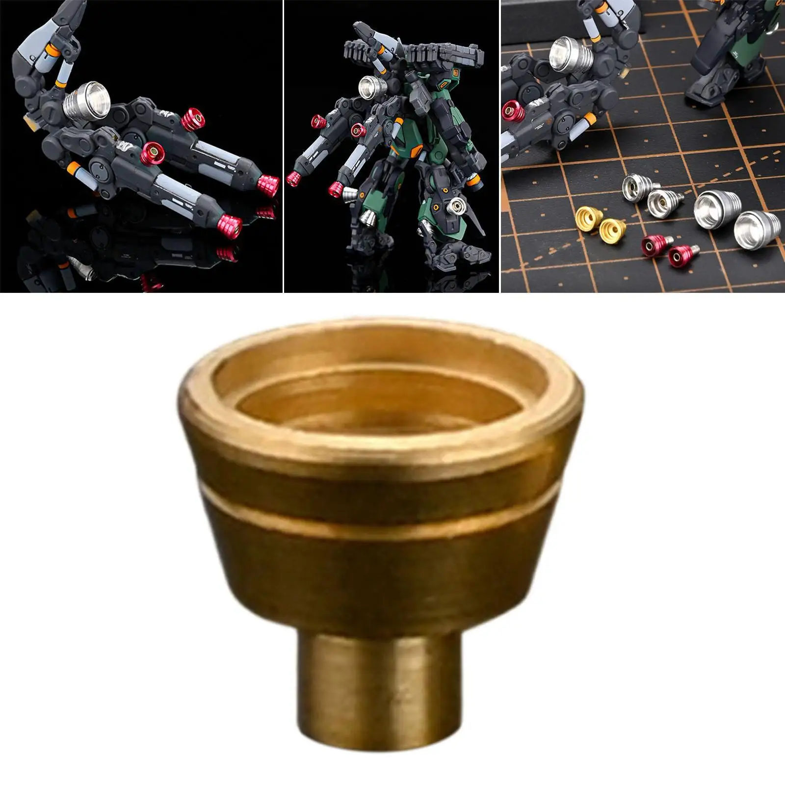 Miniature Metal Nozzle Model Building Accessories Micro Spray Upgrade Parts Kit for Action Figure Hobbyists