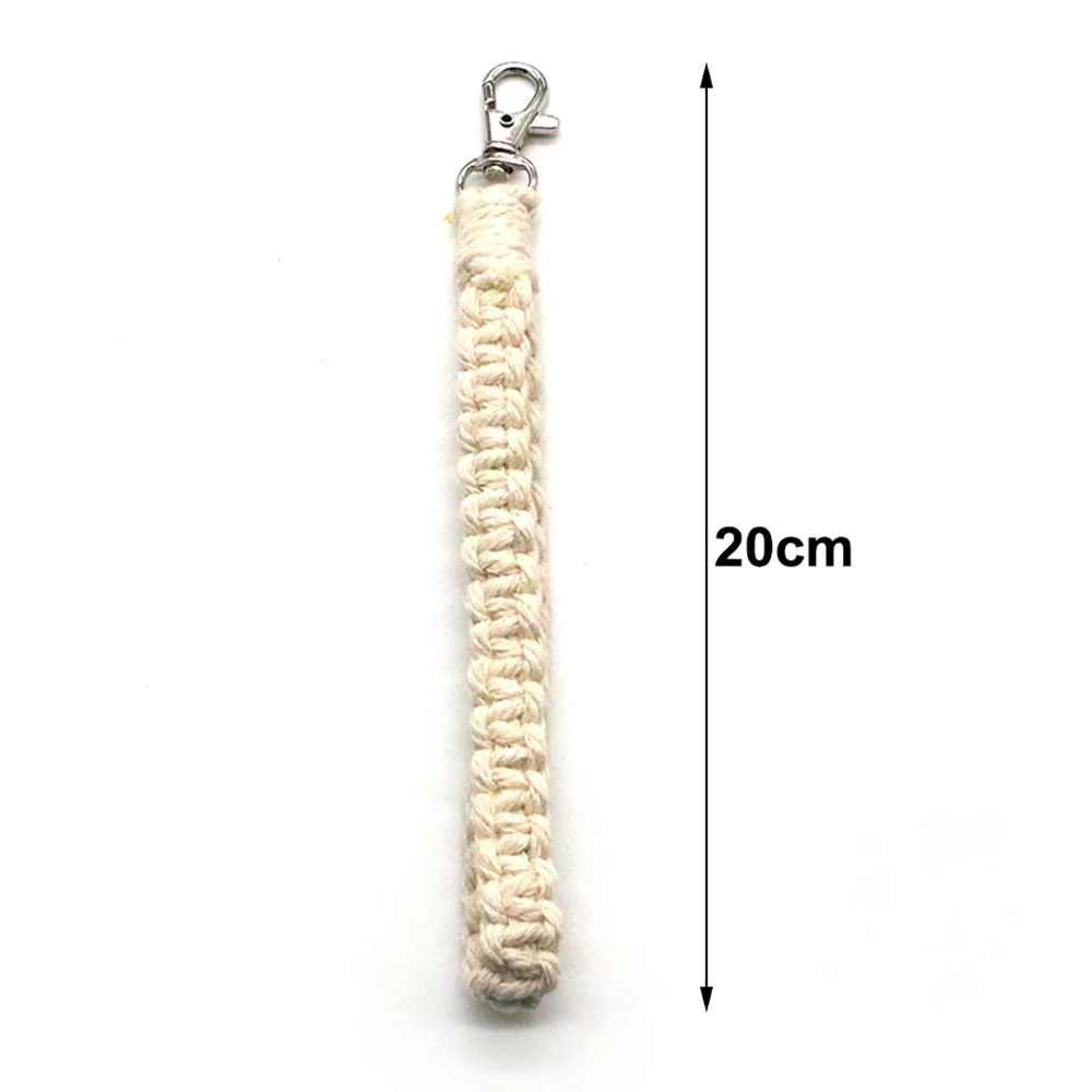 3 Pieces Macrame Keychain Handmade Boho Accessories Wristlet Keychain for Car Key Bag Pendant Purse Charm Unique Gift