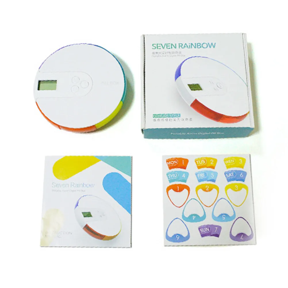 

Smart Pill Box Timer Digital Alarm Reminder Case Portable Medication Organizer For Home Office Outdoor Use