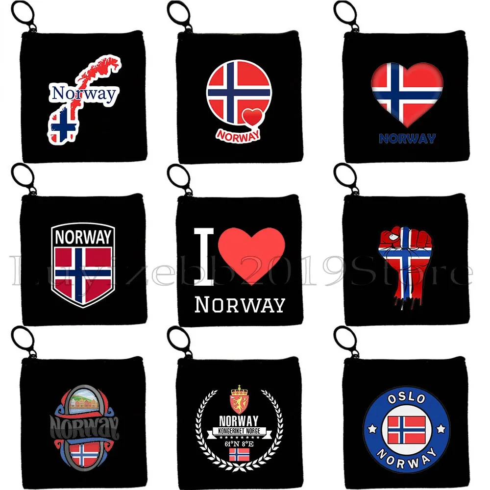 

Norway Heart National Flag Emblem Map Nordic Country Europe Norwegian NOR Gift Coin Purse Key Case Small Bag Wallet Zipper Pouch
