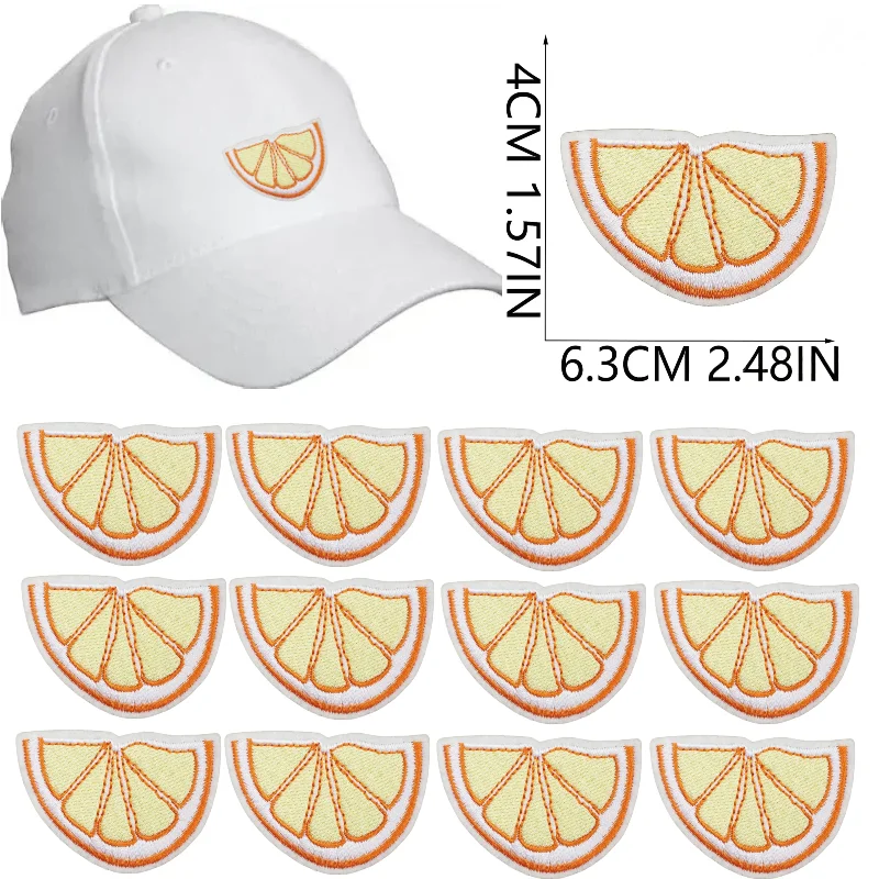 

1/10PCS Orange Theme Embroidery Sticker Ironing Cute Fruit Cloth Sticker Clothes Dressing Patch Sticker Bag Decoration Embroider
