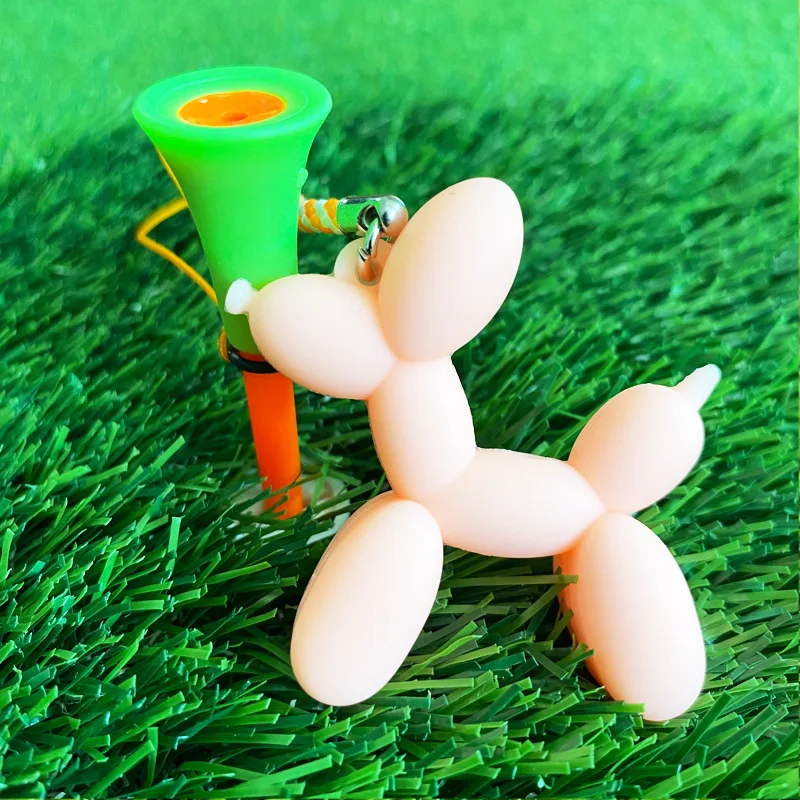 New Golf Tee Bubble Dog Cartoon Hanging Studs GOLF TEE with Rope To Prevent Lost Golf Seat