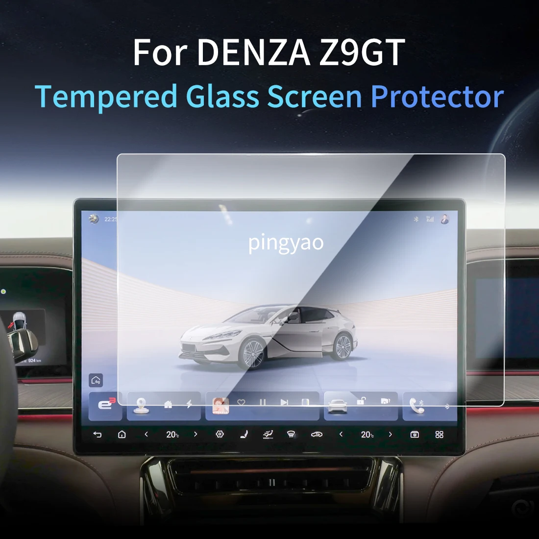 

Car Sticker Screen Protector Navigation Display Tempered Glass Protective Film Car Vehicle For 25 DENZA Z9GT