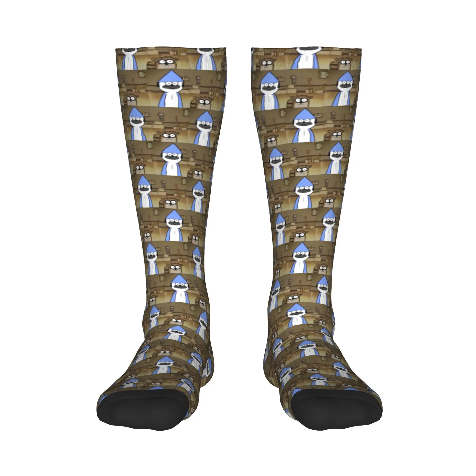 

Всесезонные чулки для экипажа Mordecai и Rigby, носки Harajuku, забавные длинные носки в стиле хип-хоп, аксессуары для мужчин и женщин, подарки