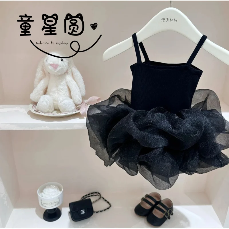 

Children's Clothing2024Girls' Dress Summer Suspender Skirt Pettiskirt Performance Wear Summer Mesh Skirt Fashion